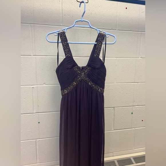 Xscape by Joanna Chen- Eggplant purple prom dress, size 4 - Picture 3 of 8